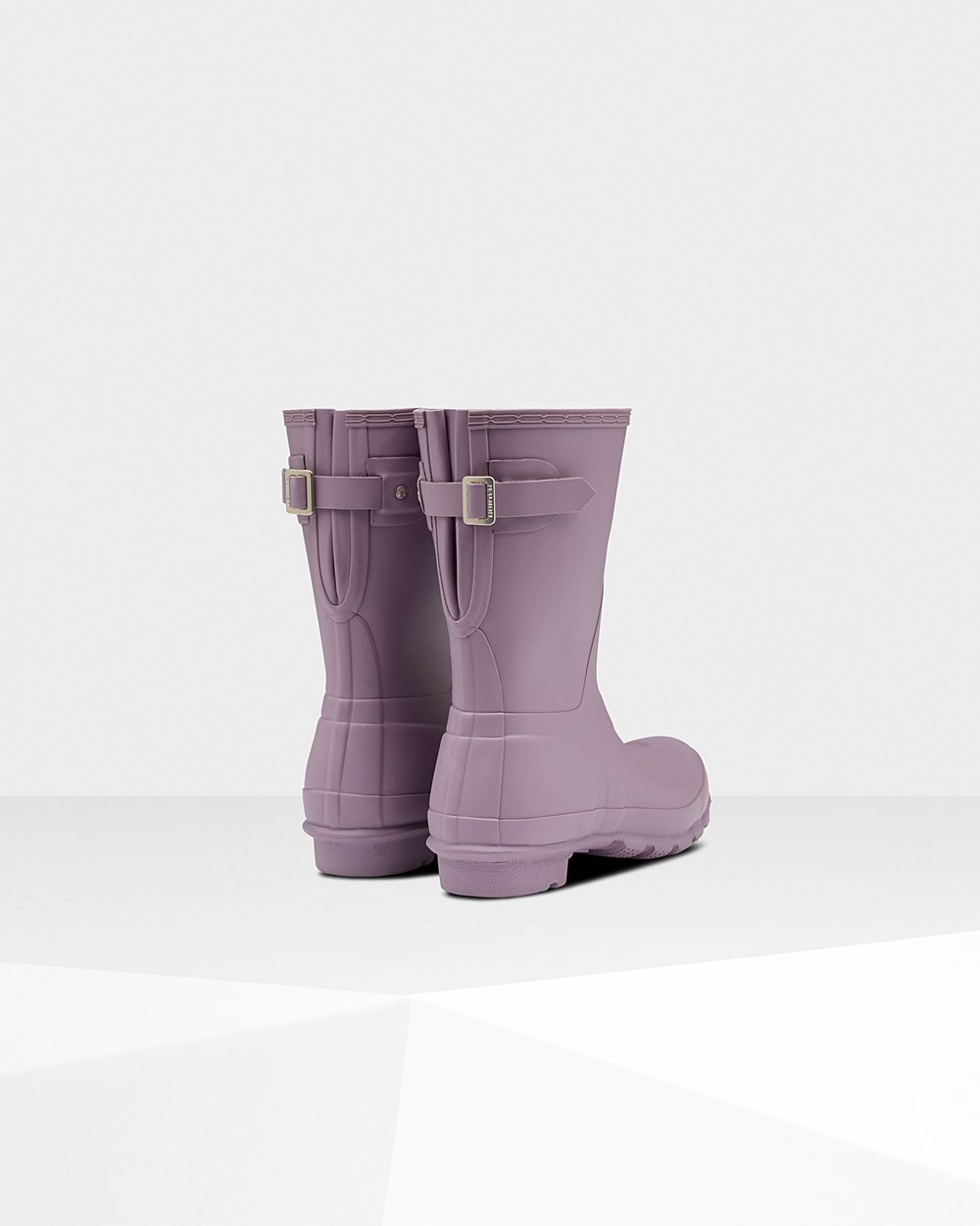 Womens Hunter Short Rain Boots Purple - Original Back Adjustable - 1407328-RL